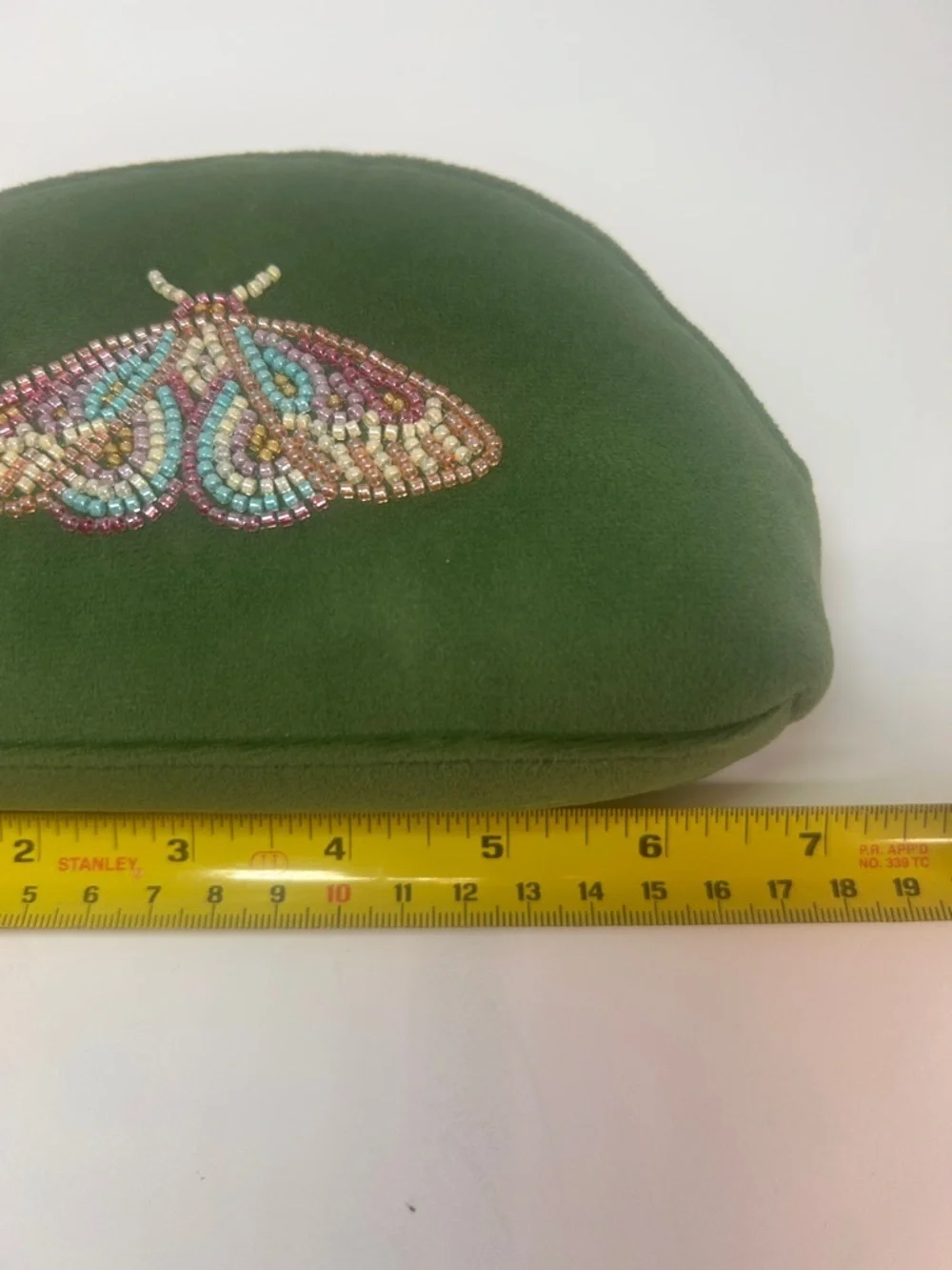 Butterfly Pouch Green, Beaded, Mom, Mother’s Day